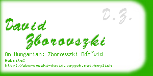 david zborovszki business card